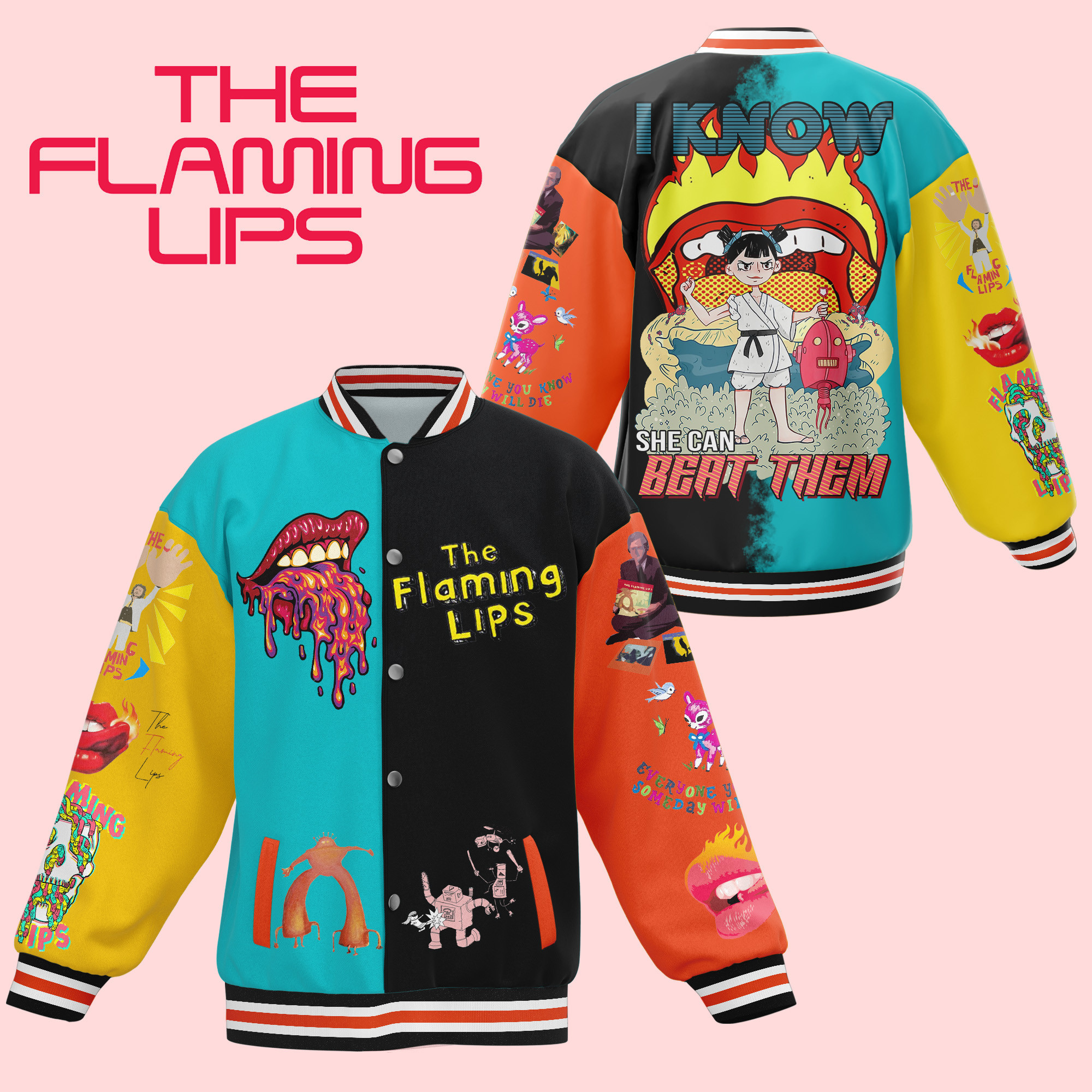 comfimerch the flaming lips new bomber baseball jacket for fan 3ibsf