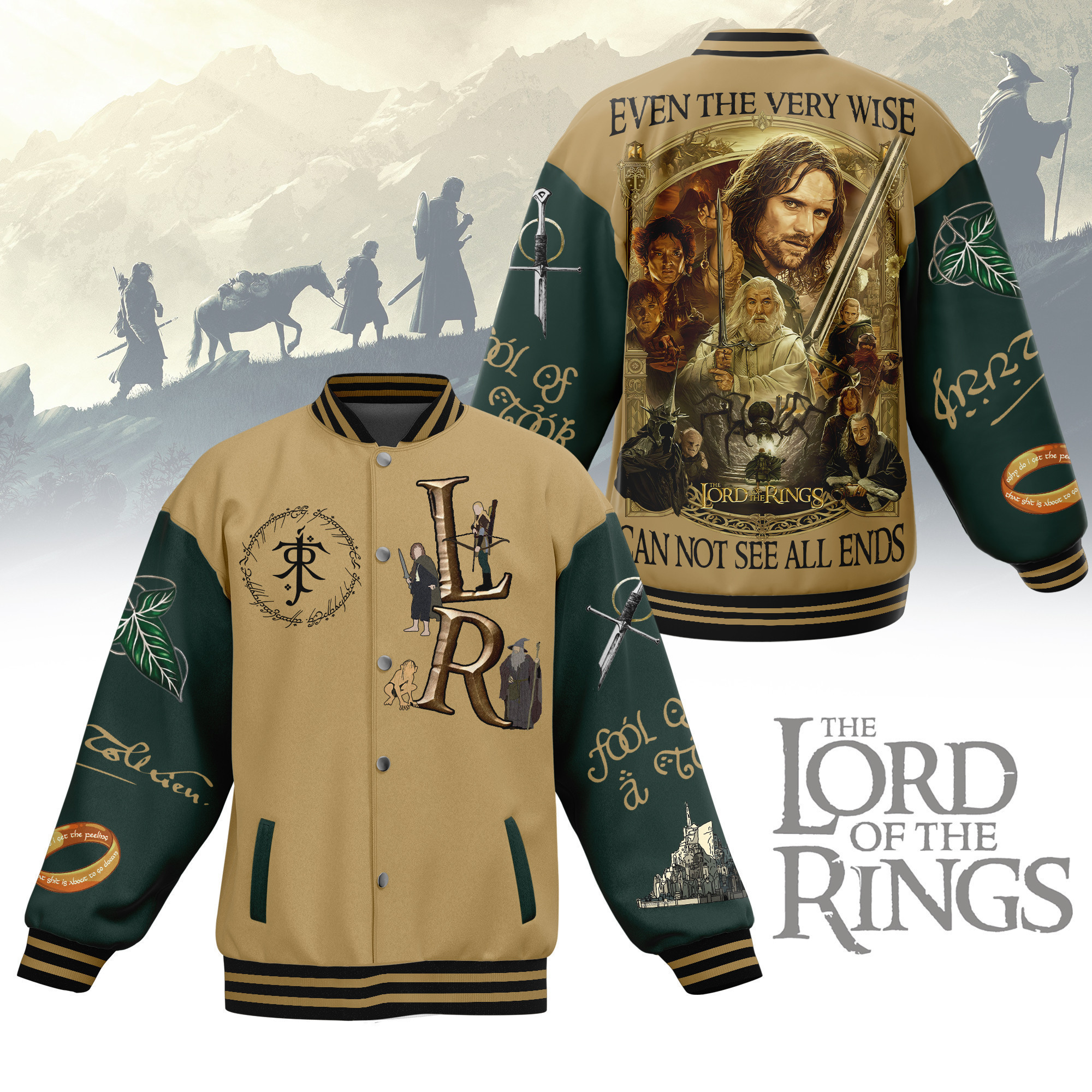 comfimerch the lord of the rings new bomber baseball jacket for fan mploh