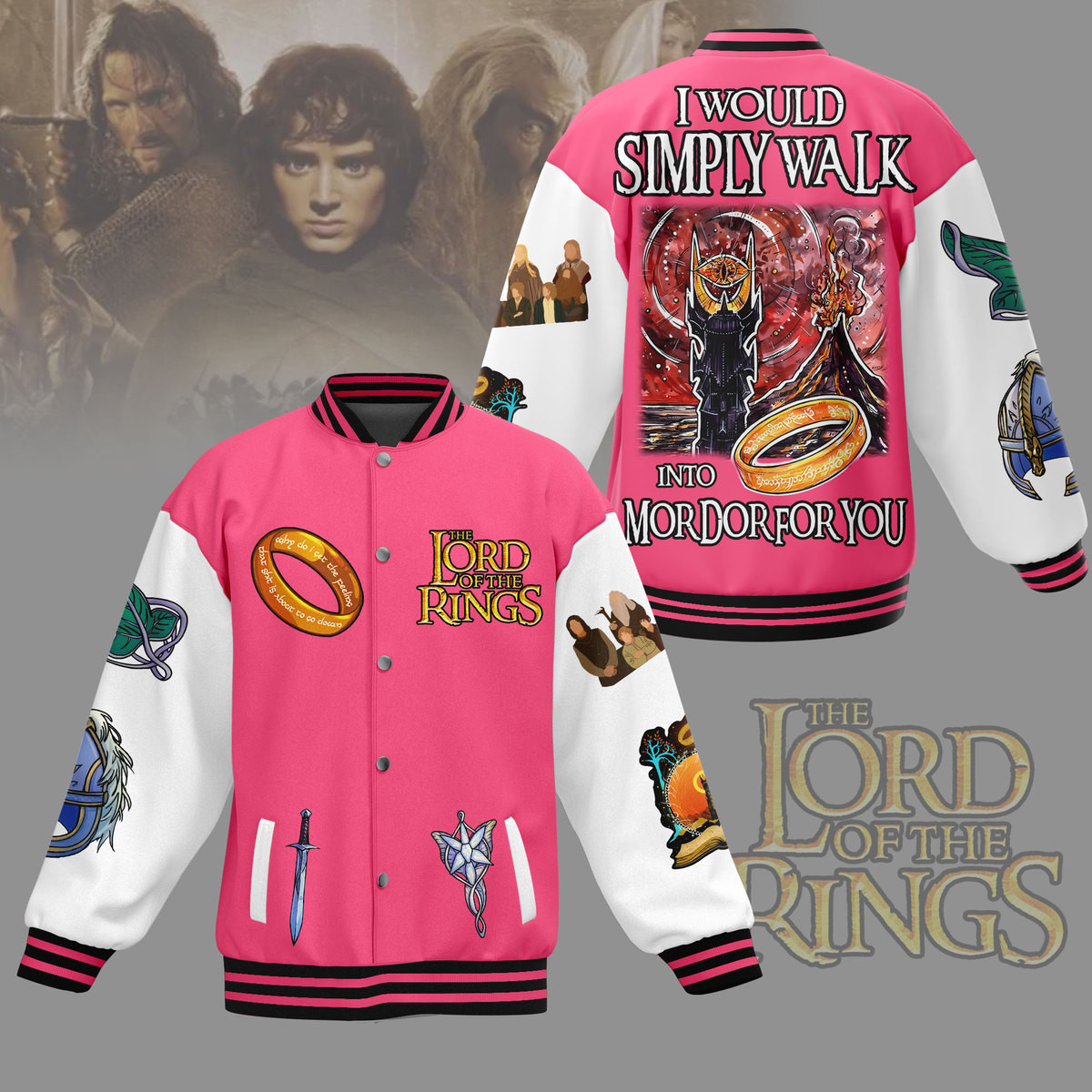 comfimerch the lord of the rings new bomber baseball jacket for fan xliko