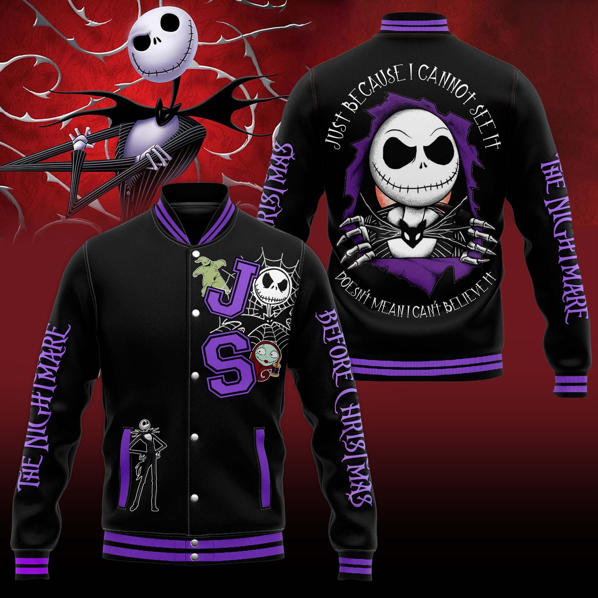 comfimerch the nightmare before christmas new bomber baseball jacket for fan 1nkwa