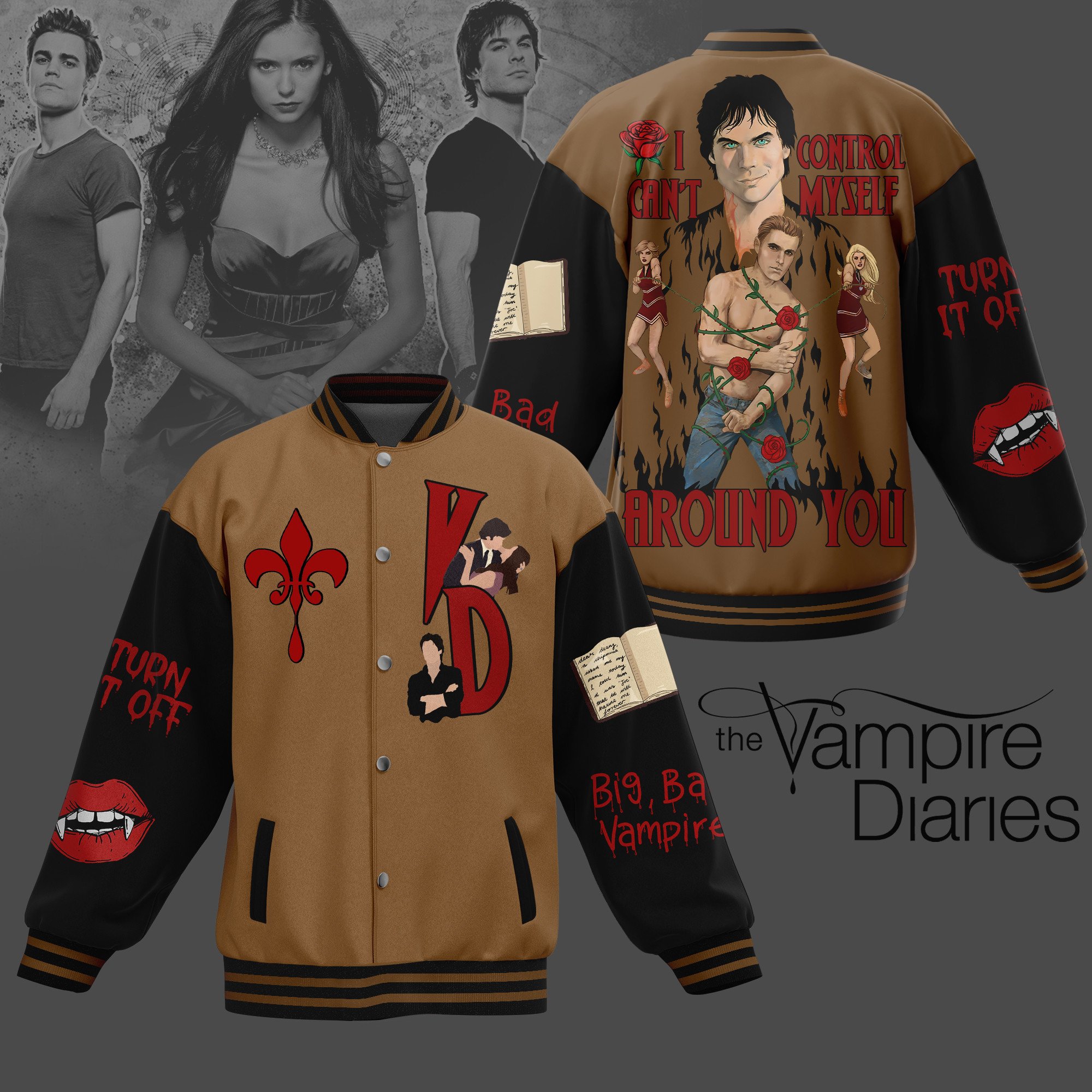 comfimerch the vampire diaries new bomber baseball jacket for fan qfn79