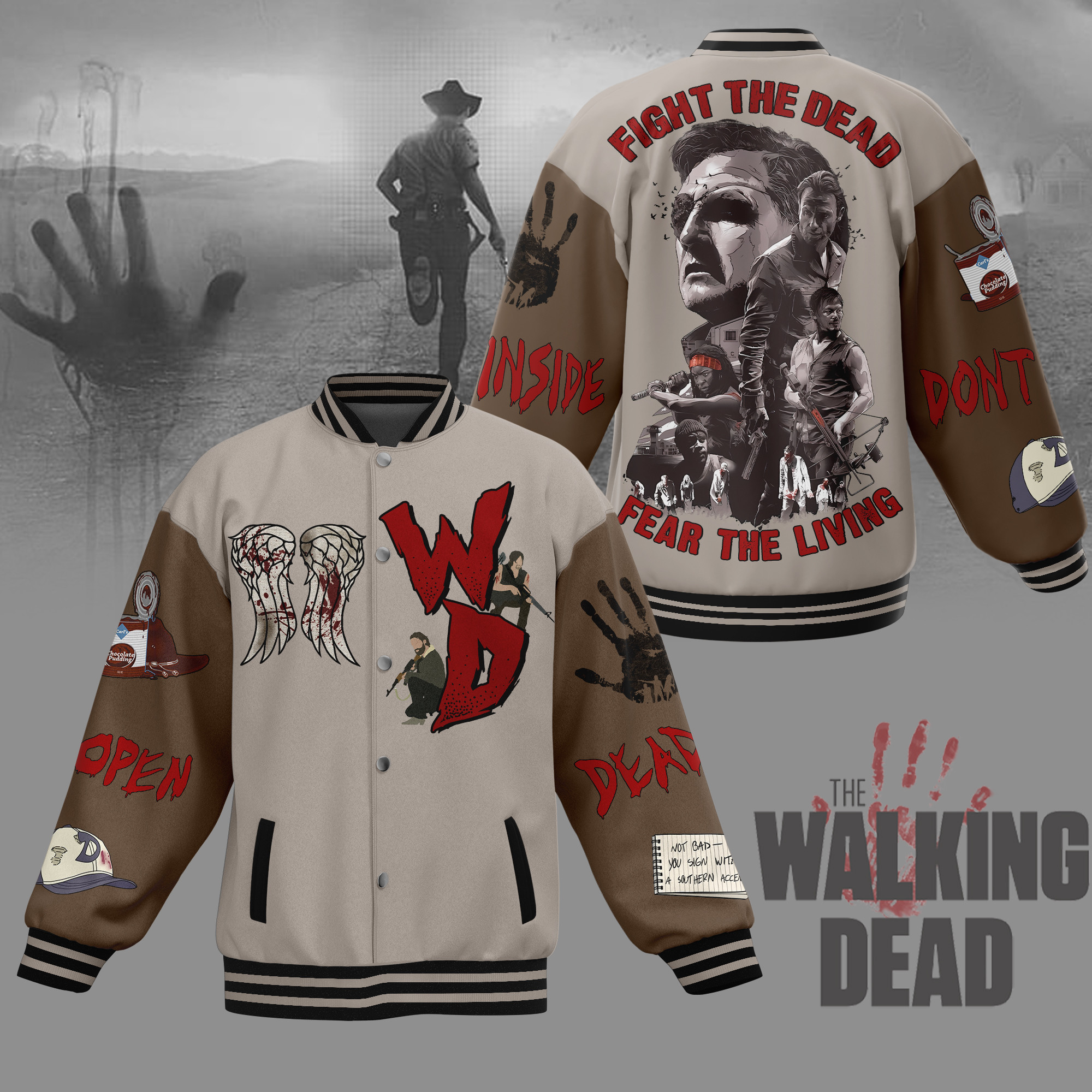 comfimerch the walking dead new bomber baseball jacket for fan 0i2u8