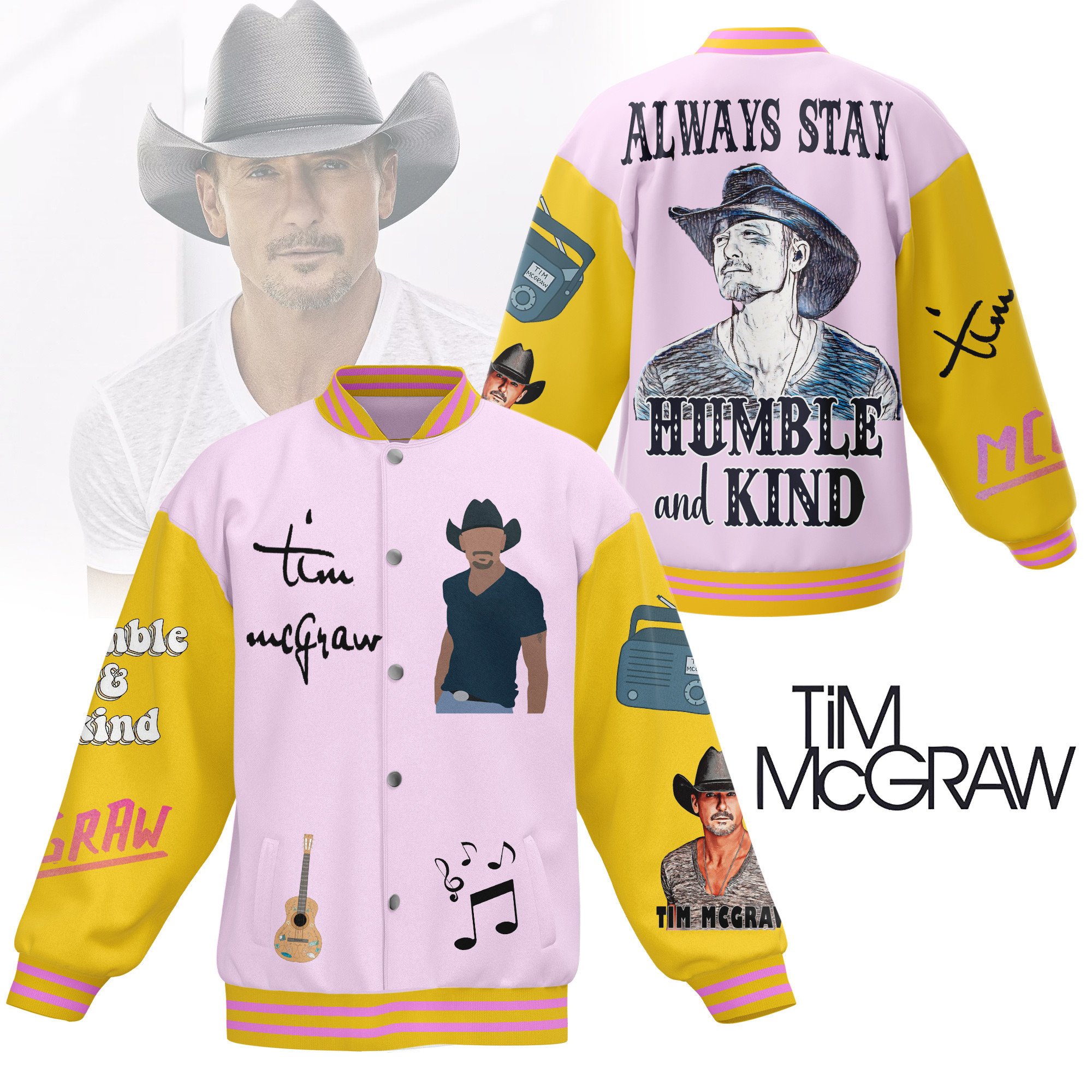 comfimerch tim mcgraw new bomber baseball jacket for fan fkaez