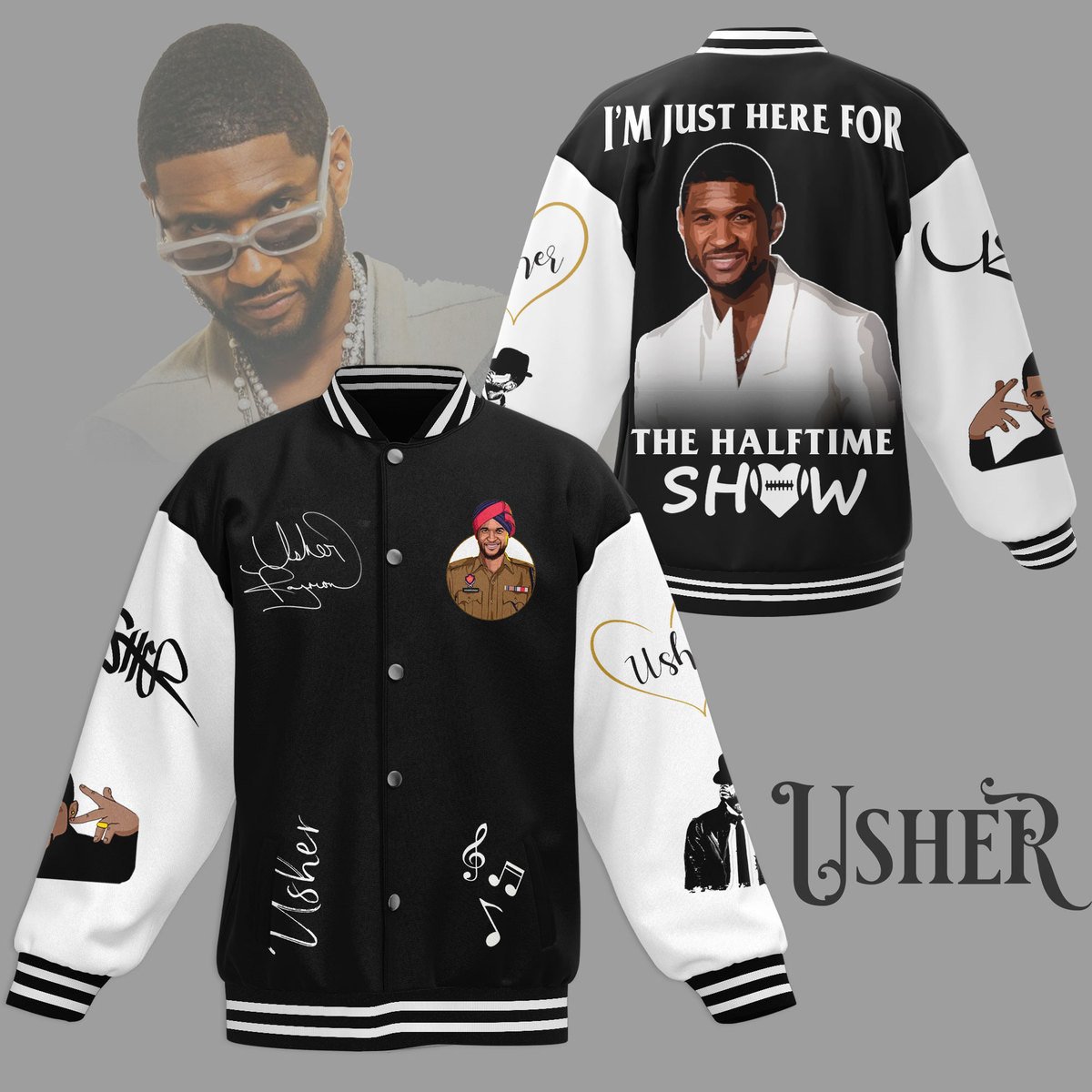 comfimerch usher new bomber baseball jacket for fan sbie3