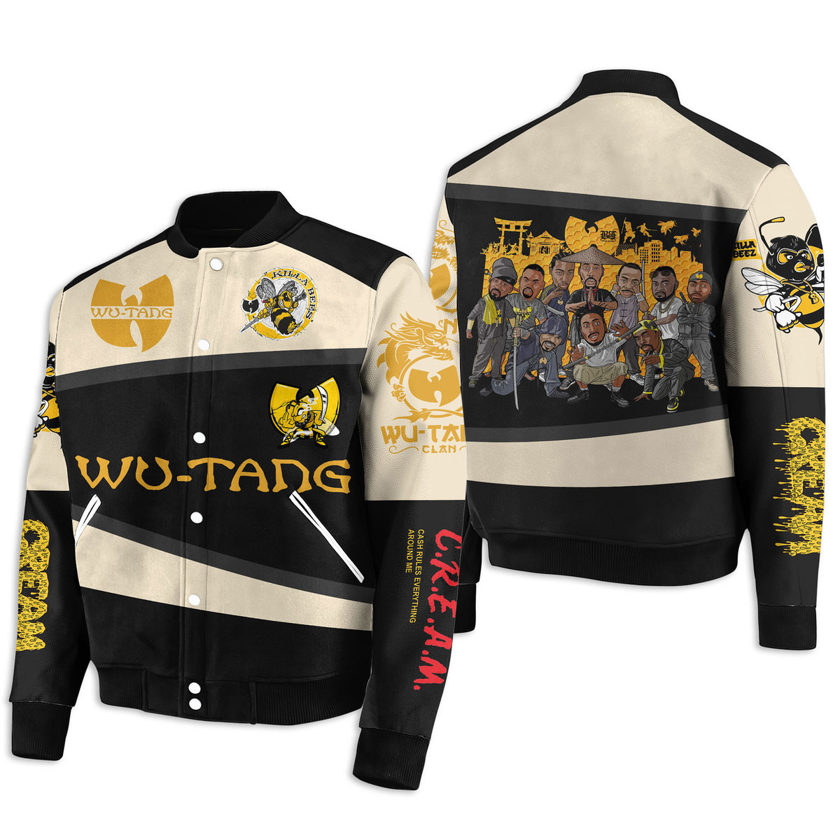 comfimerch wu tang new bomber baseball jacket for fan 0kzy6