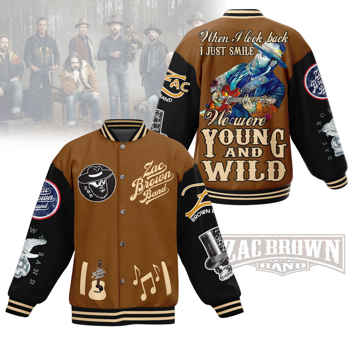 comfimerch zac brown new bomber baseball jacket for fan cuoki