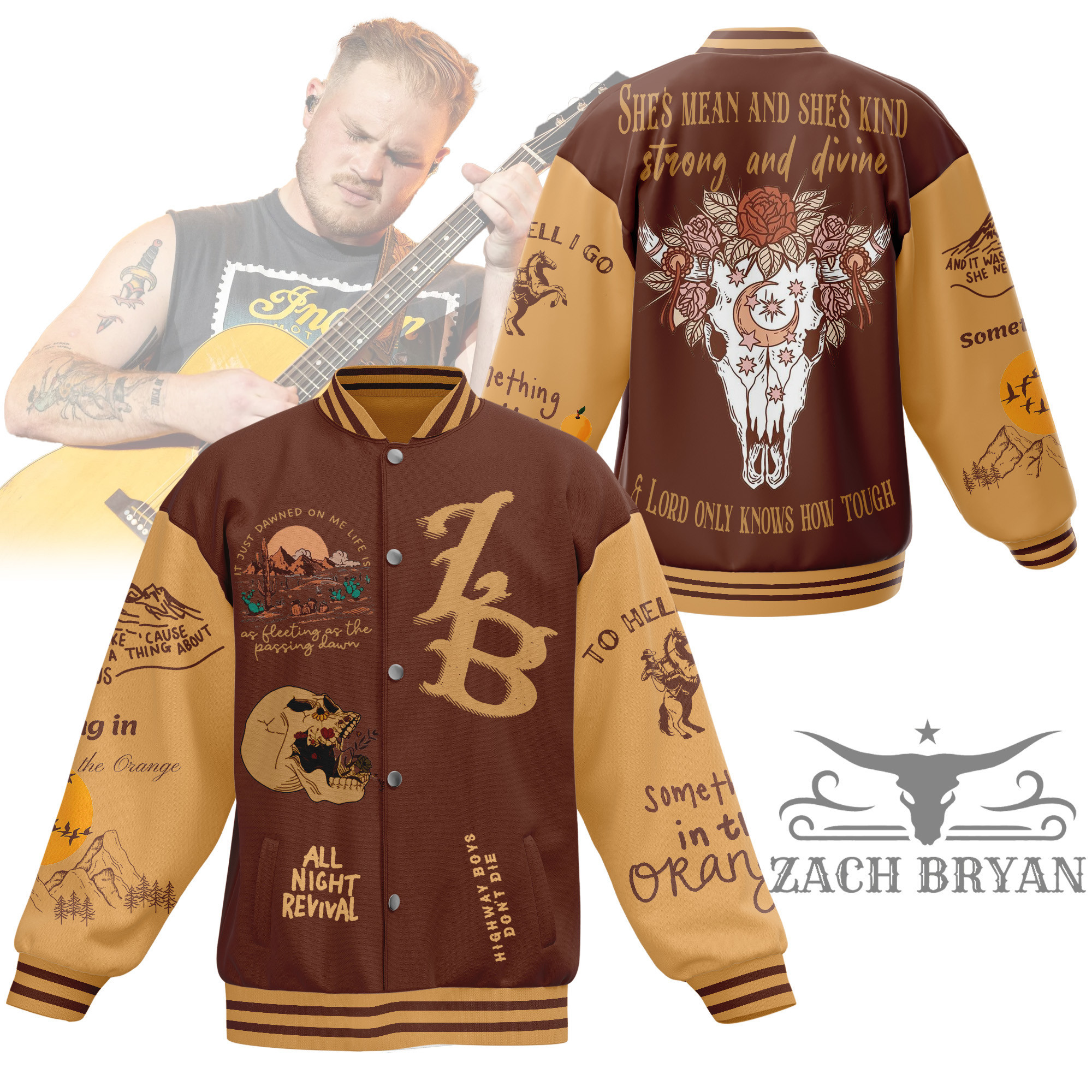 comfimerch zach bryan new bomber baseball jacket for fan wxe3l