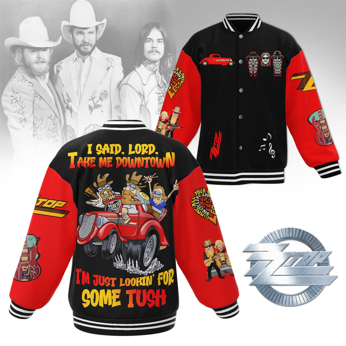 comfimerch zz top new bomber baseball jacket for fan eemk5