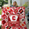 cornell big red quilt blanket for fans home decor gift w