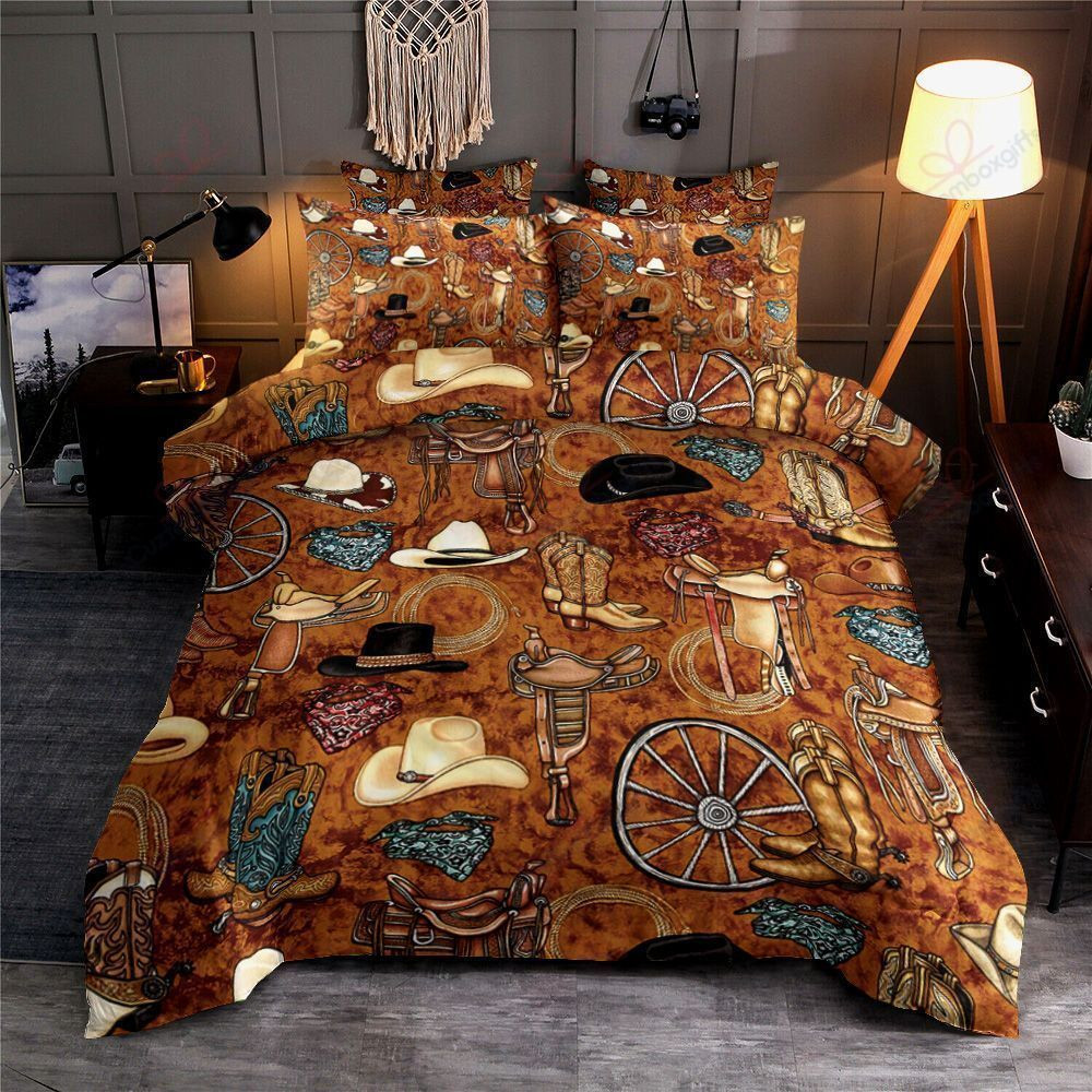 cowboy themed bedding set includes duvet cover bed sheets and more uy7i8