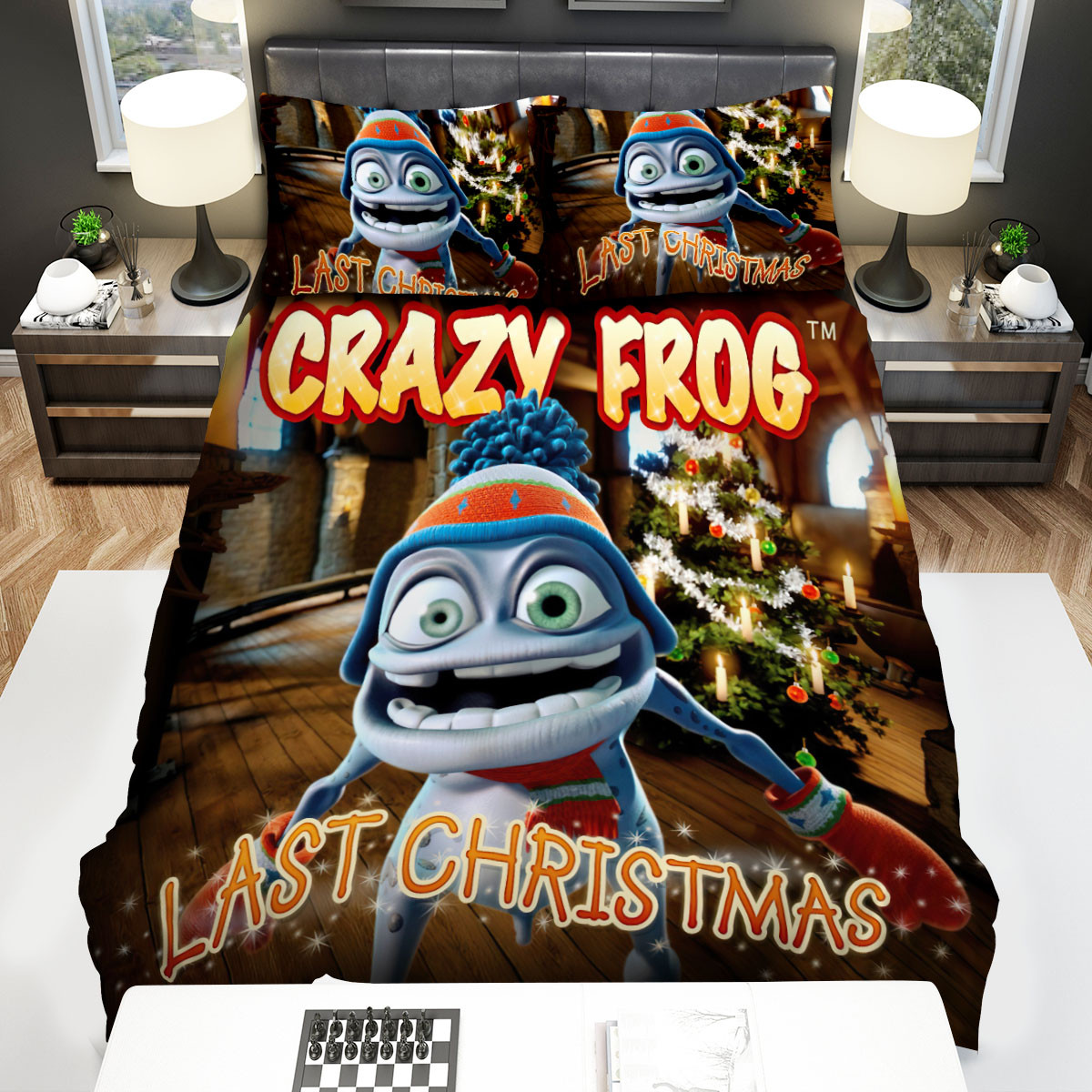 crazy frog last christmas bed sheets spread comforter duvet cover bedding sets 21lqi