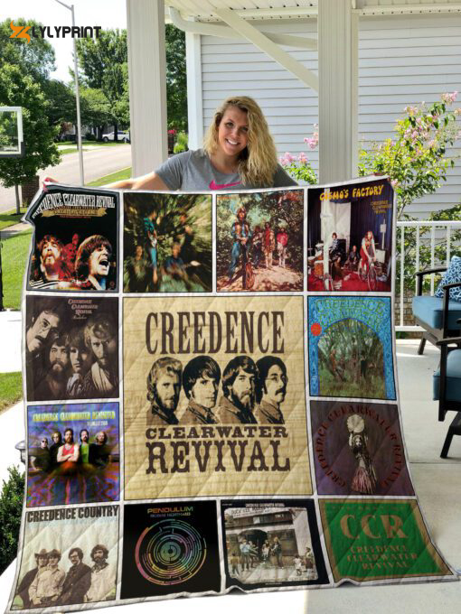 creedence clearwater revival quilt blanket for fans home decor gift