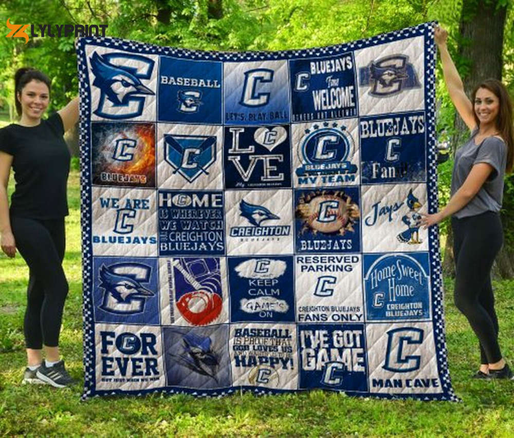 creighton bluejays 1 quilt blanket for fans home decor gift