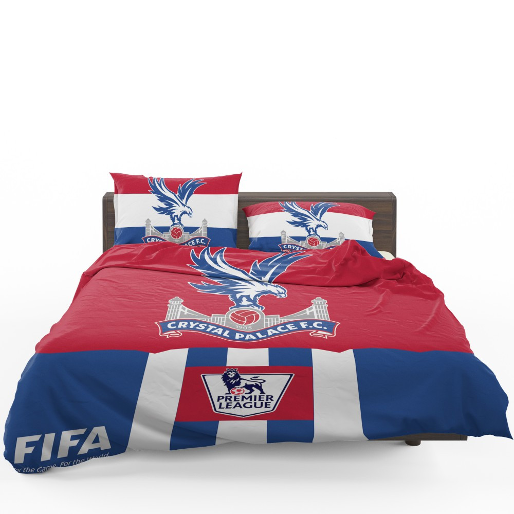 crystal palace fc premier league football bedding set wfbpr