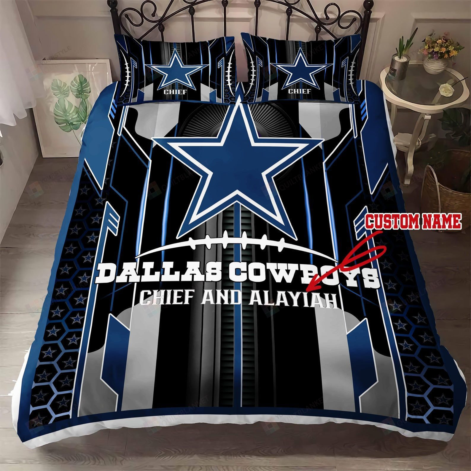 custom name dallas cowboys bedding set 58dmc