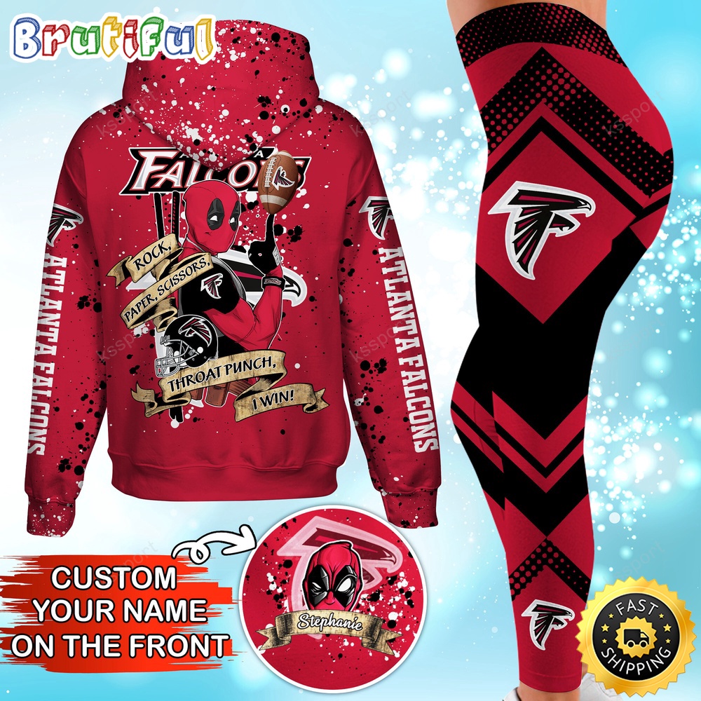 custom nfl atlanta falcons hoodie leggings rock paper scissors throat punch i win hoodie r6y5e