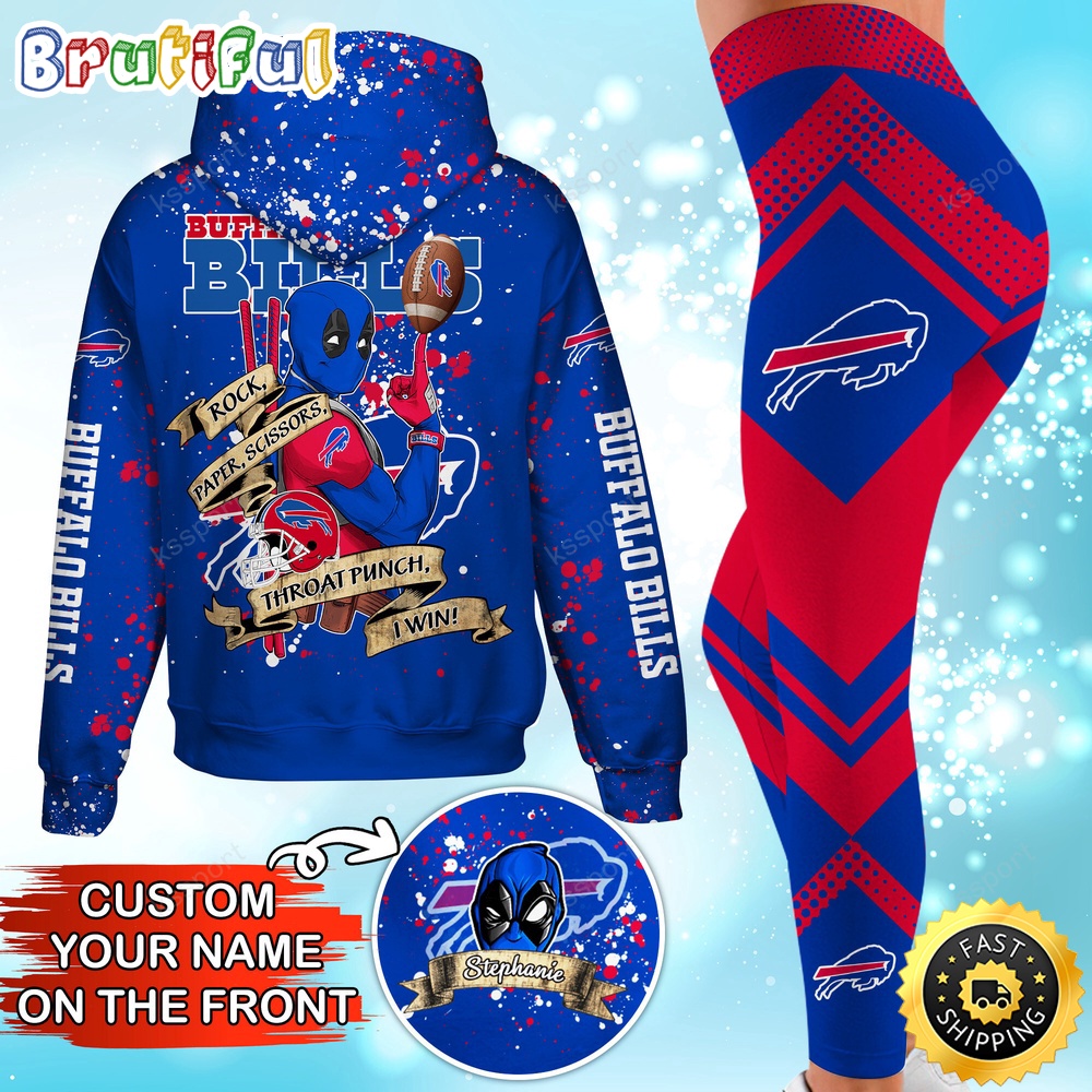 custom nfl buffalo bills hoodie leggings rock paper scissors throat punch i win hoodie bxjok