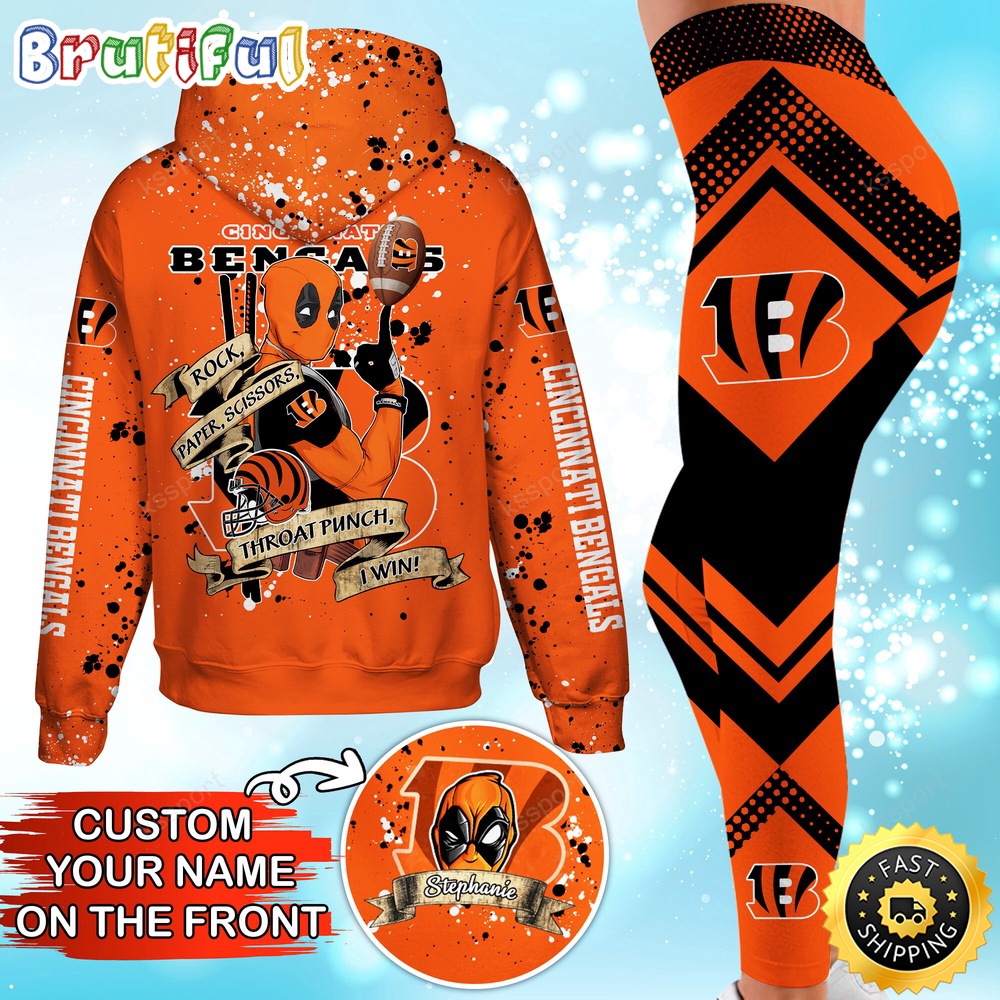 custom nfl cincinnati bengals hoodie leggings rock paper scissors throat punch i win hoodie ib5md