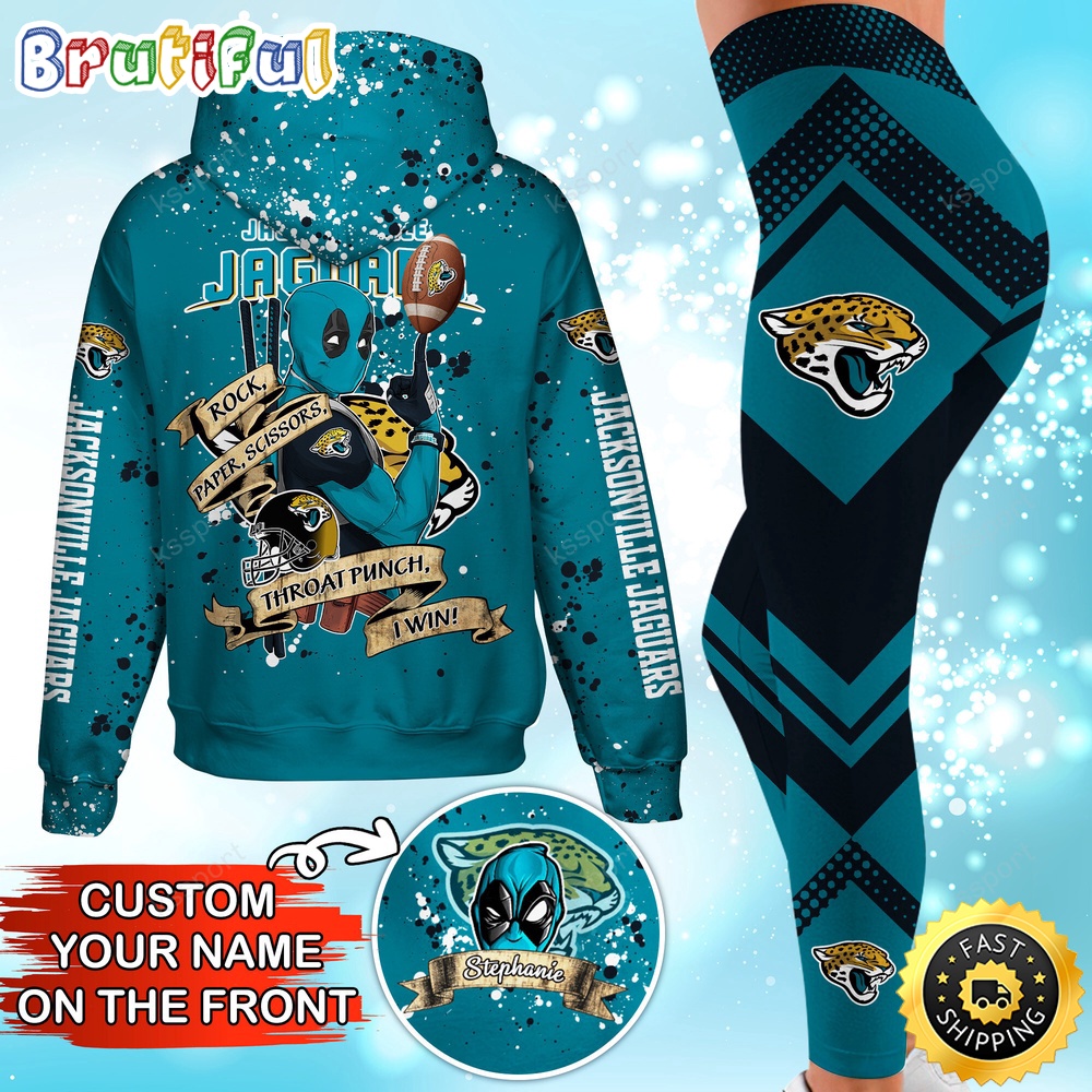 custom nfl jacksonville jaguars hoodie leggings rock paper scissors throat punch i win hoodie lsnye