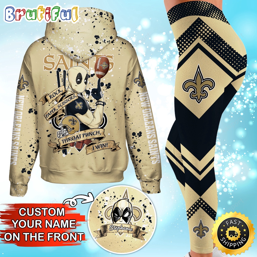 custom nfl new orleans saints hoodie leggings rock paper scissors throat punch i win hoodie 30mjx