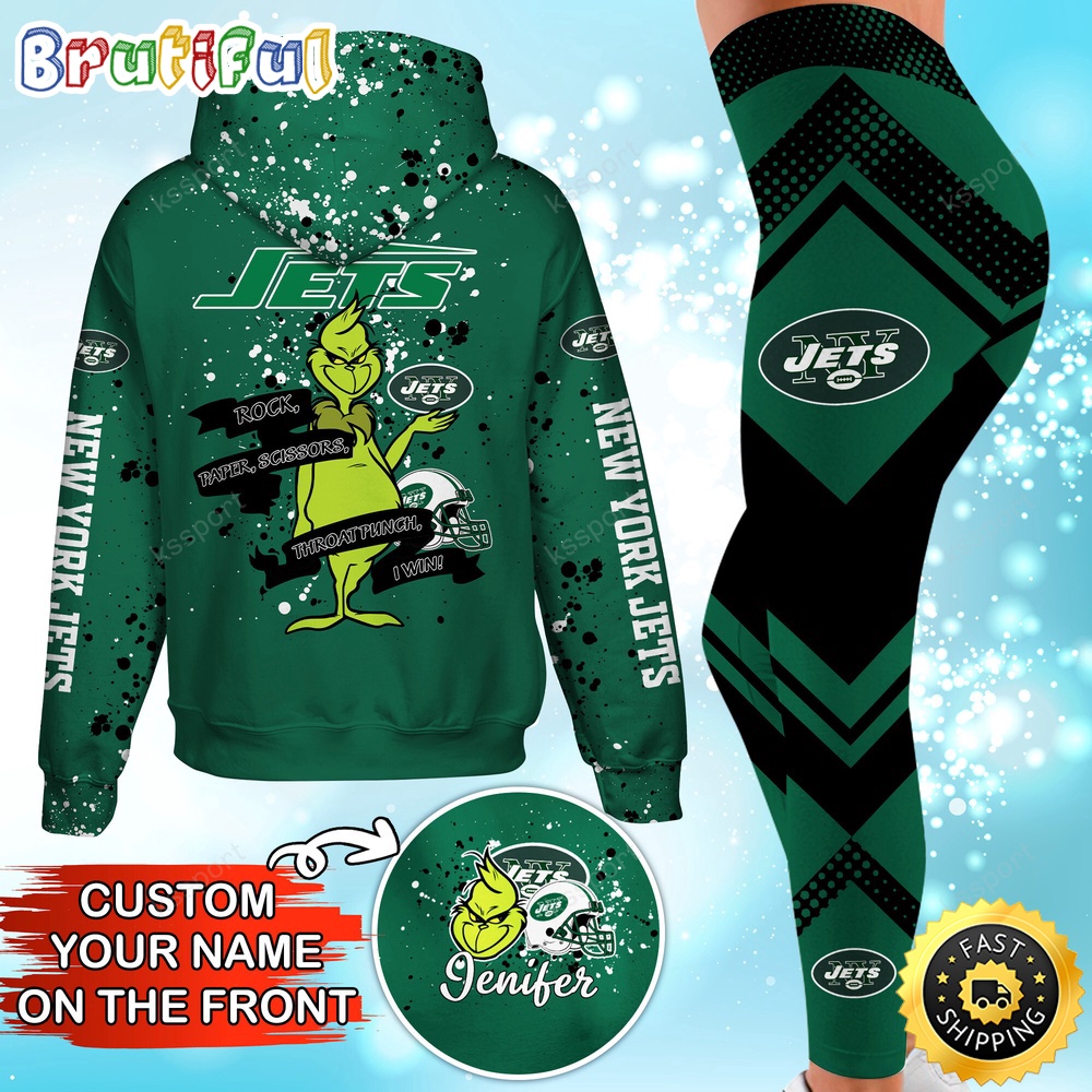 custom nfl new york jets hoodie leggings the grinch hoodie rock paper scissors throat punch i win jg9xy