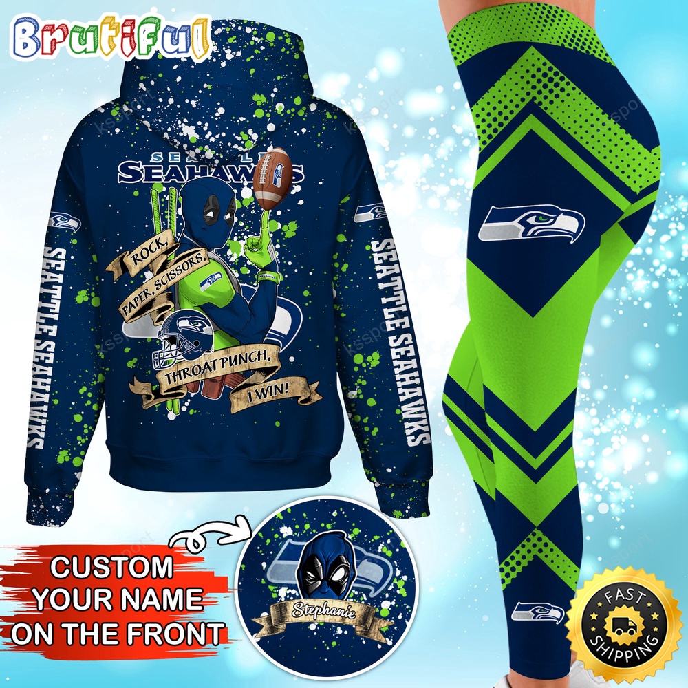 custom nfl seattle seahawks hoodie leggings rock paper scissors throat punch i win hoodie n1z46