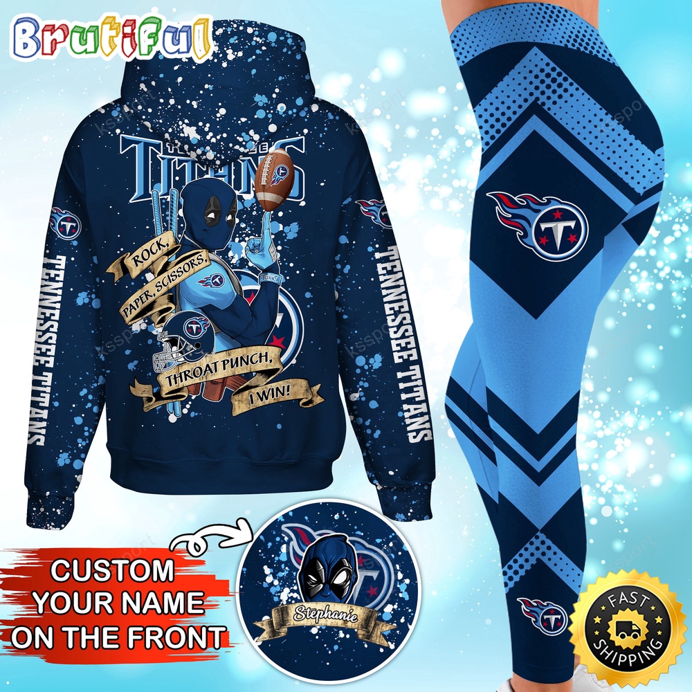 custom nfl tennessee titans hoodie leggings rock paper scissors throat punch i win hoodie w0lly