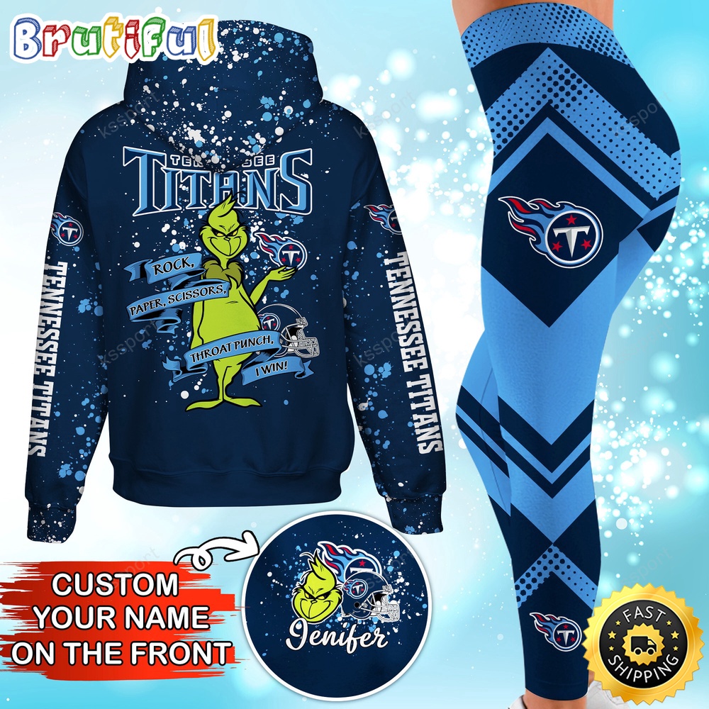 custom nfl tennessee titans hoodie leggings the grinch hoodie rock paper scissors throat punch i win it66h