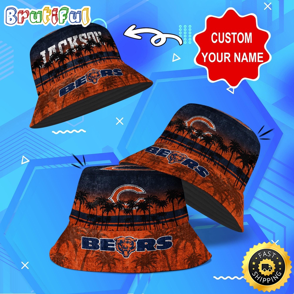 customized nfl chicago bears bucket hat palm tree nfl bucket hat bm9u6