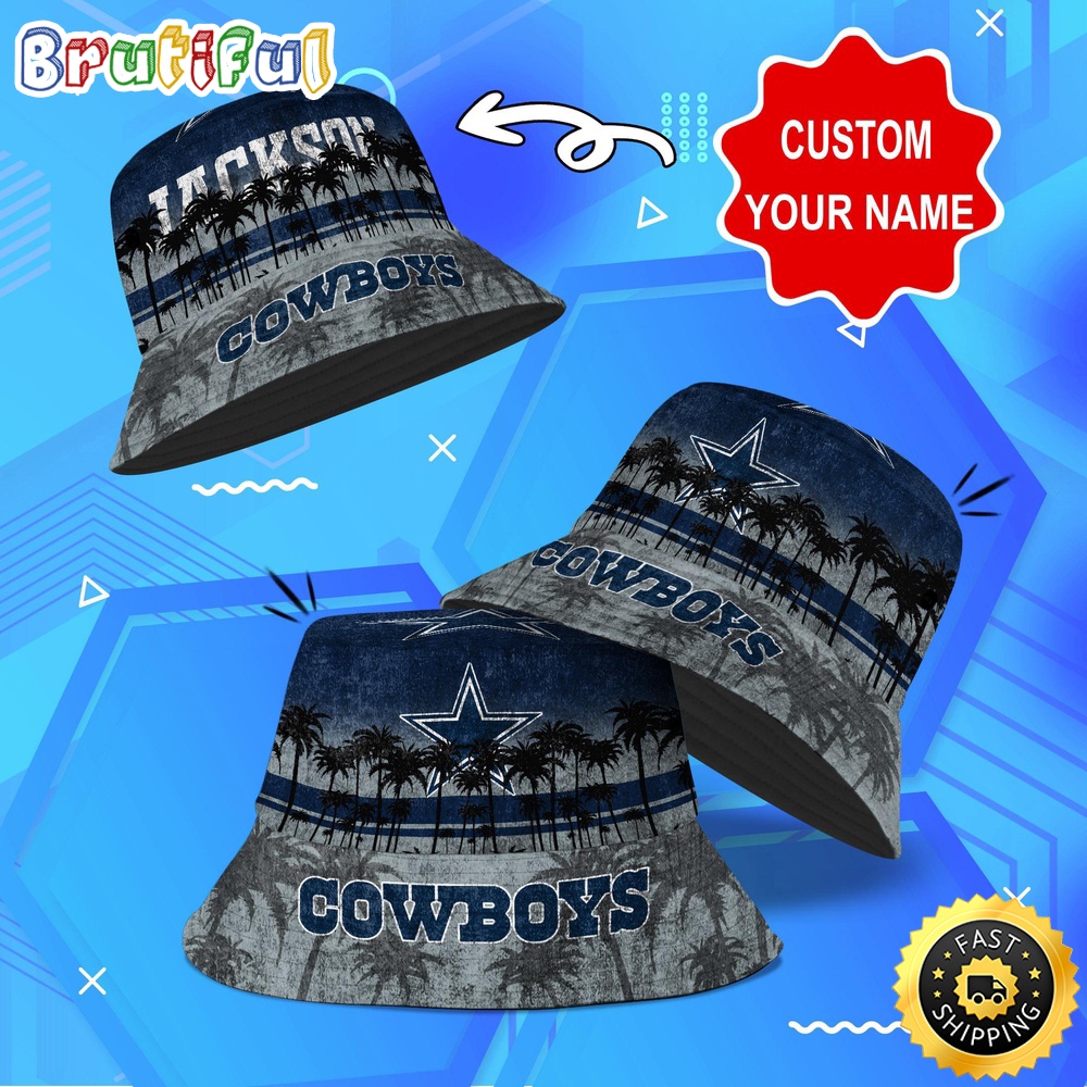 customized nfl dallas cowboys bucket hat palm tree nfl bucket hat 2j9wd