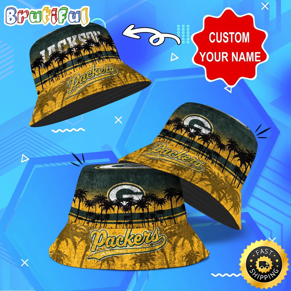 customized nfl green bay packers bucket hat palm tree nfl bucket hat 0jisk