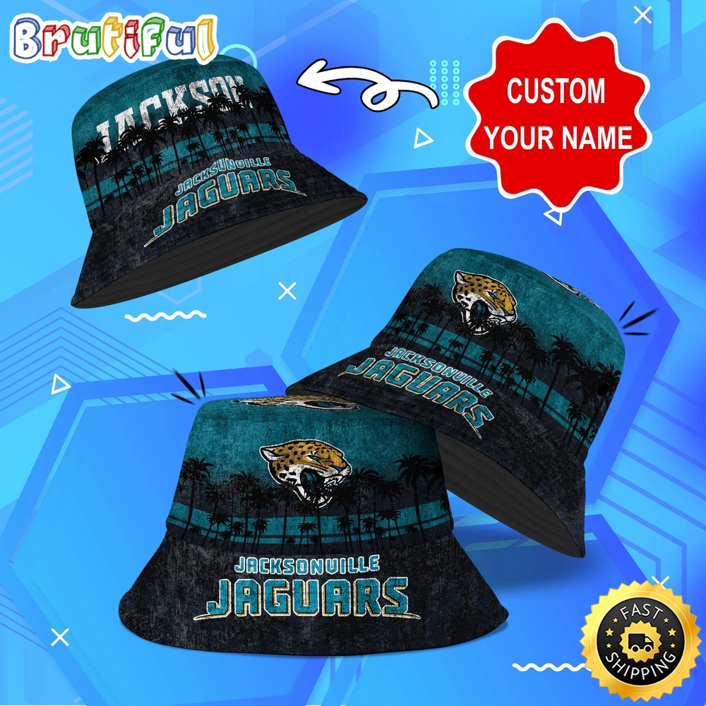 customized nfl jacksonville jaguars bucket hat palm tree nfl bucket hat fzpsj