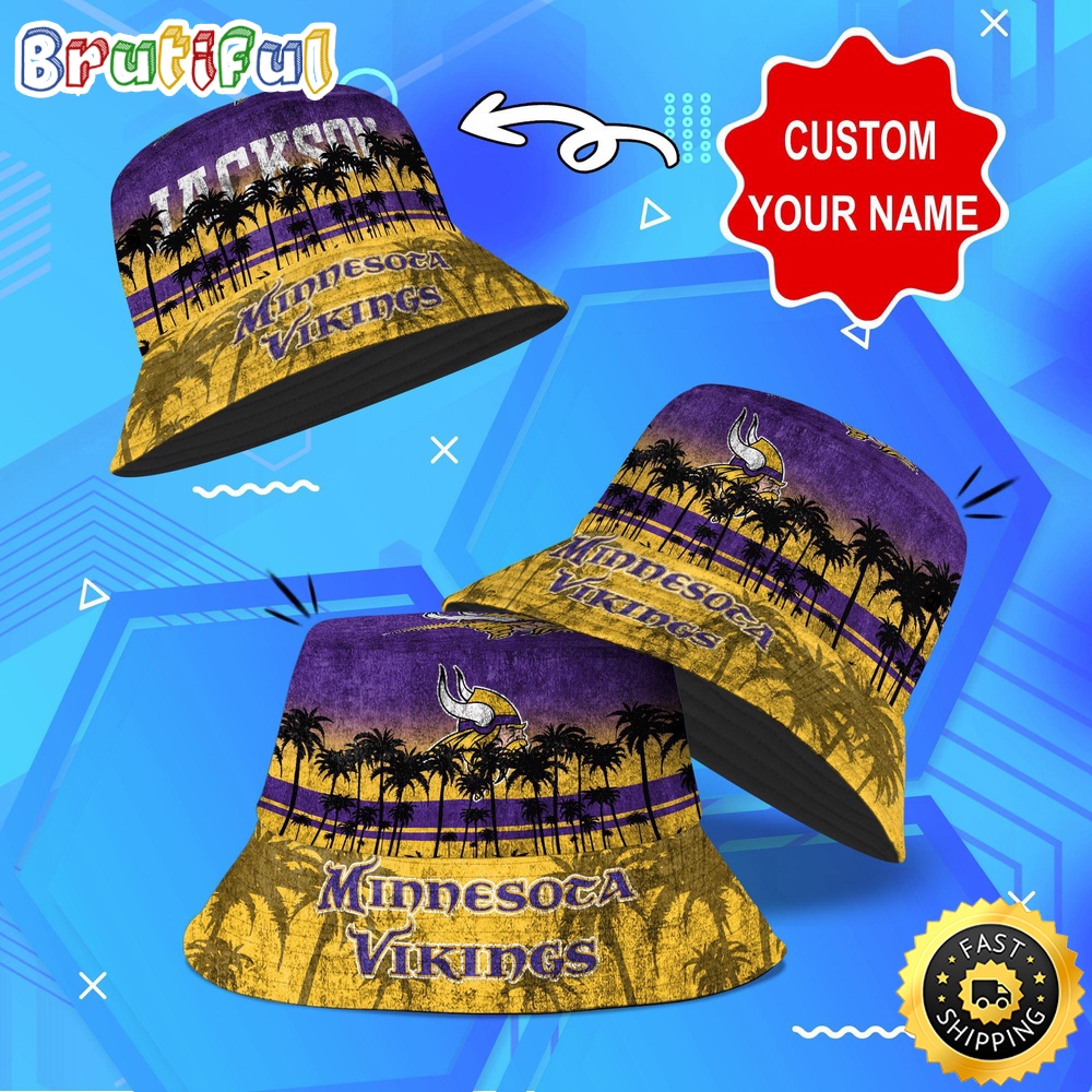 customized nfl minnesota vikings bucket hat palm tree nfl bucket hat v1jrn