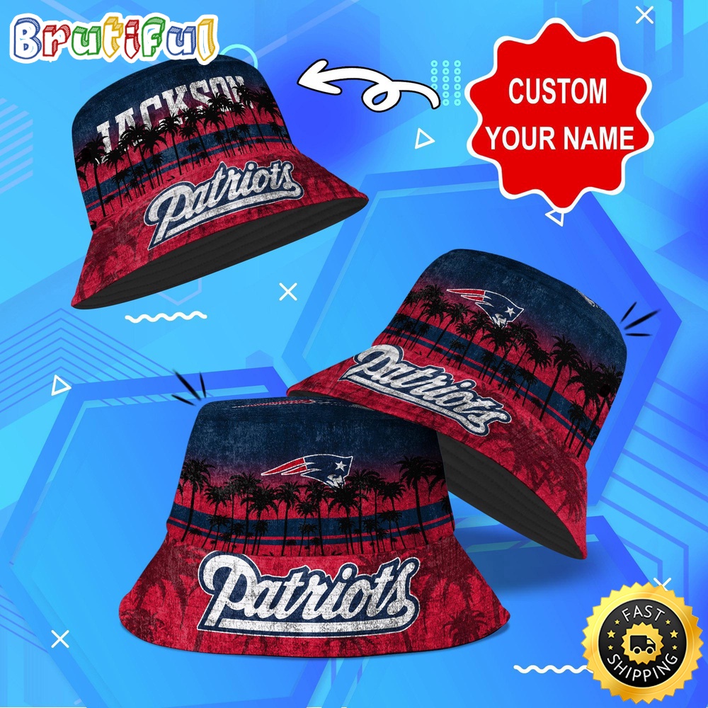 customized nfl new england patriots bucket hat palm tree nfl bucket hat jjwhp