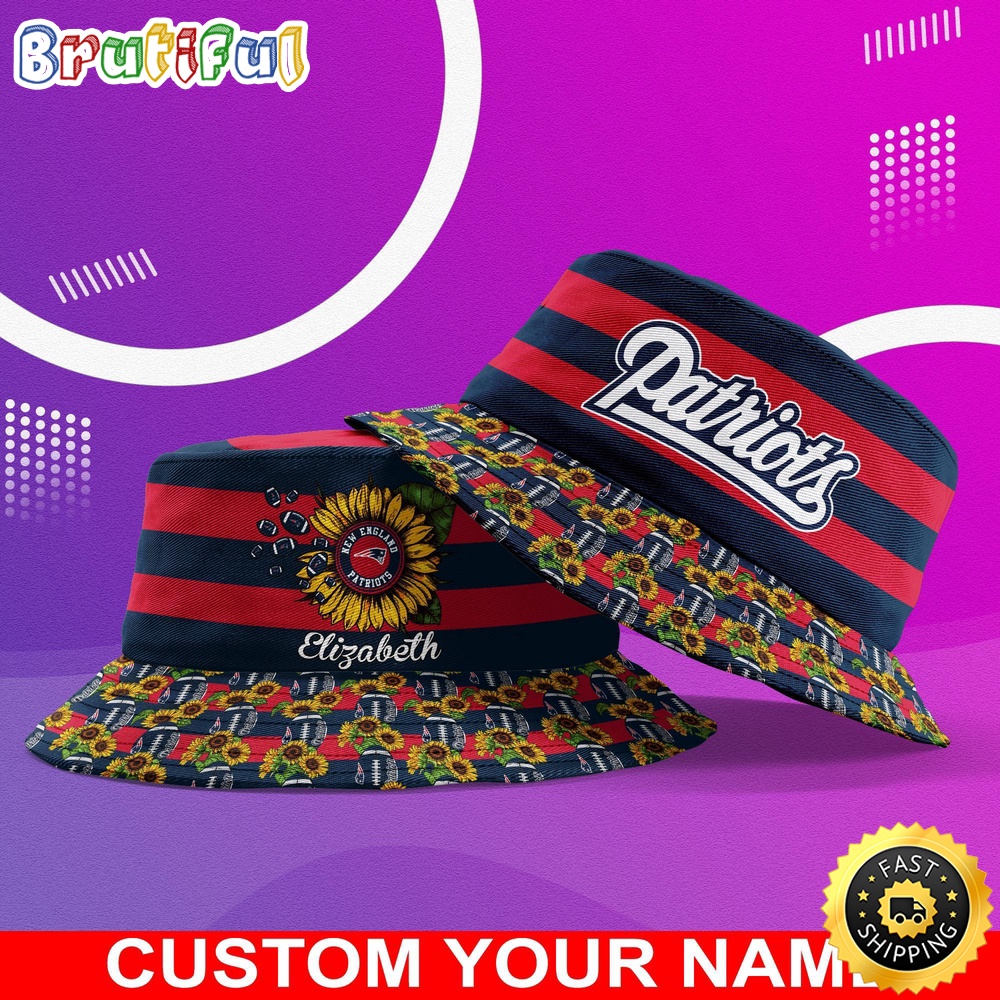 customized nfl new england patriots bucket hat sunflower nfl bucket hat ztrpa