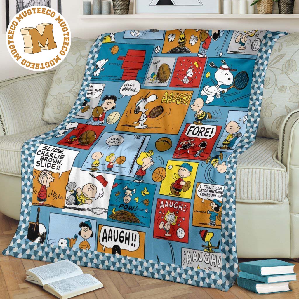 cute friends and snoopy fleece blanket gift idea for fan wglo8