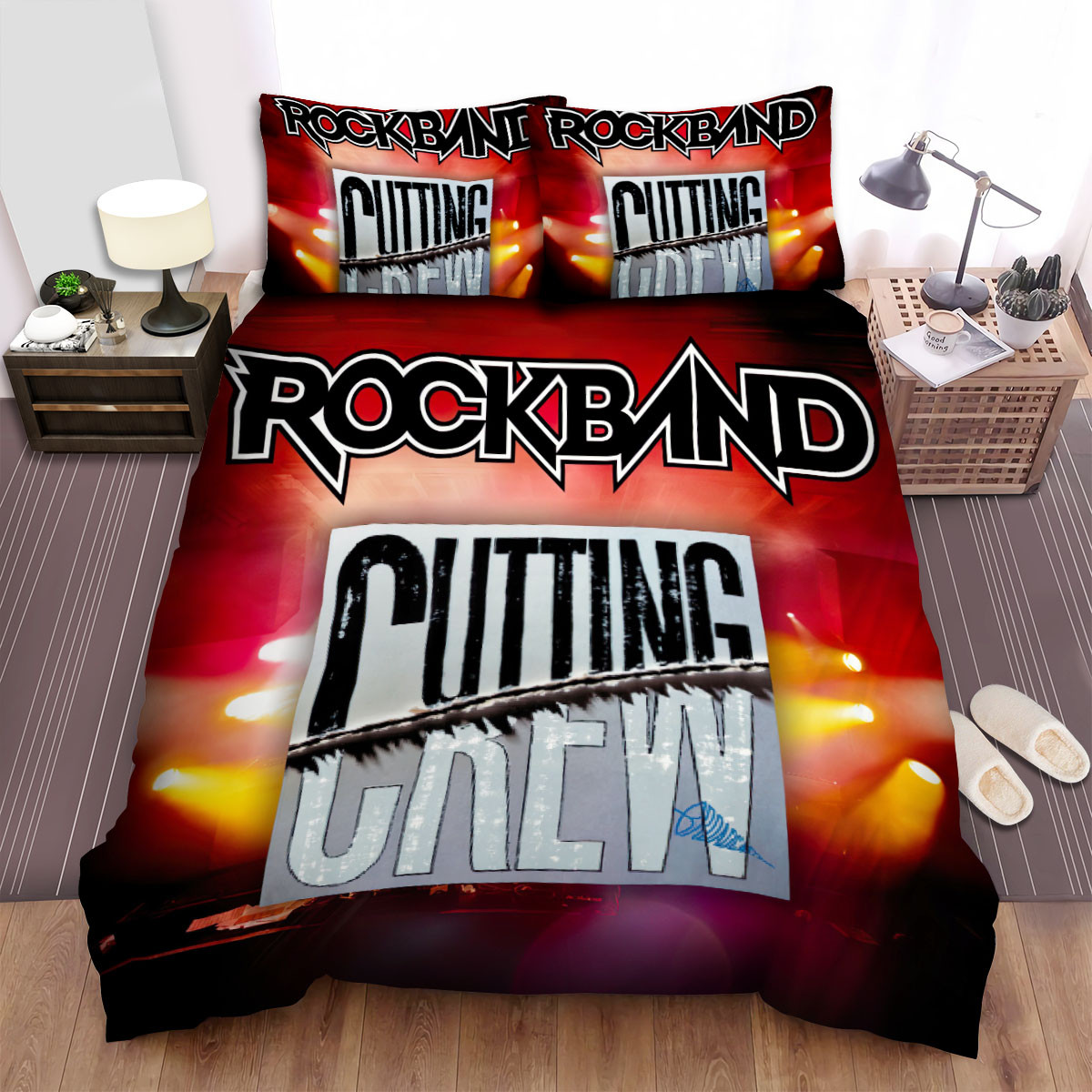 cutting crew rockband bed sheets spread comforter duvet cover bedding sets kz7xn