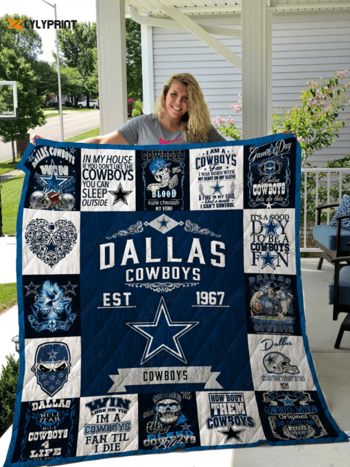 dallas cowboys 1 quilt blanket