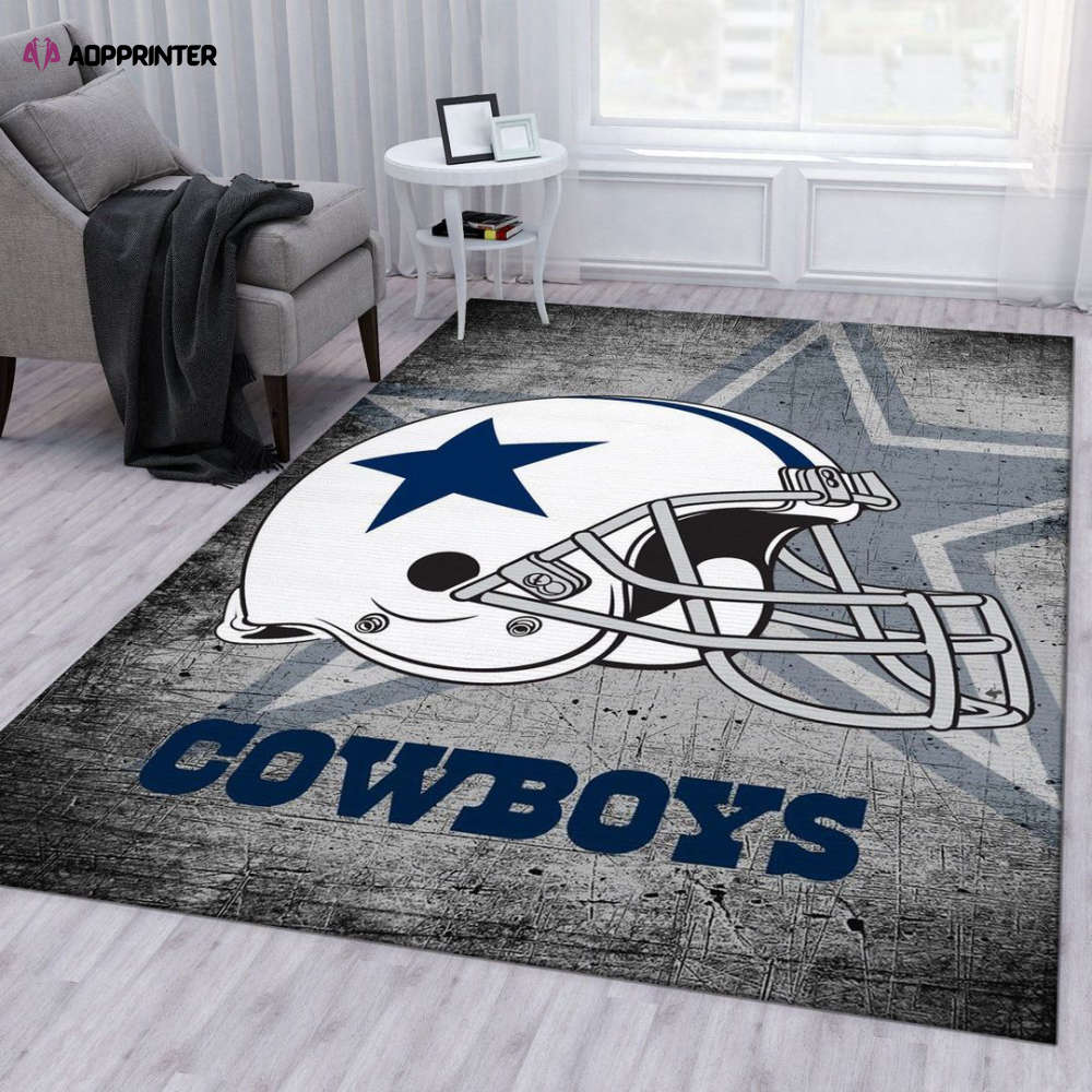 dallas cowboys 2 rug living room floor decor fan gifts