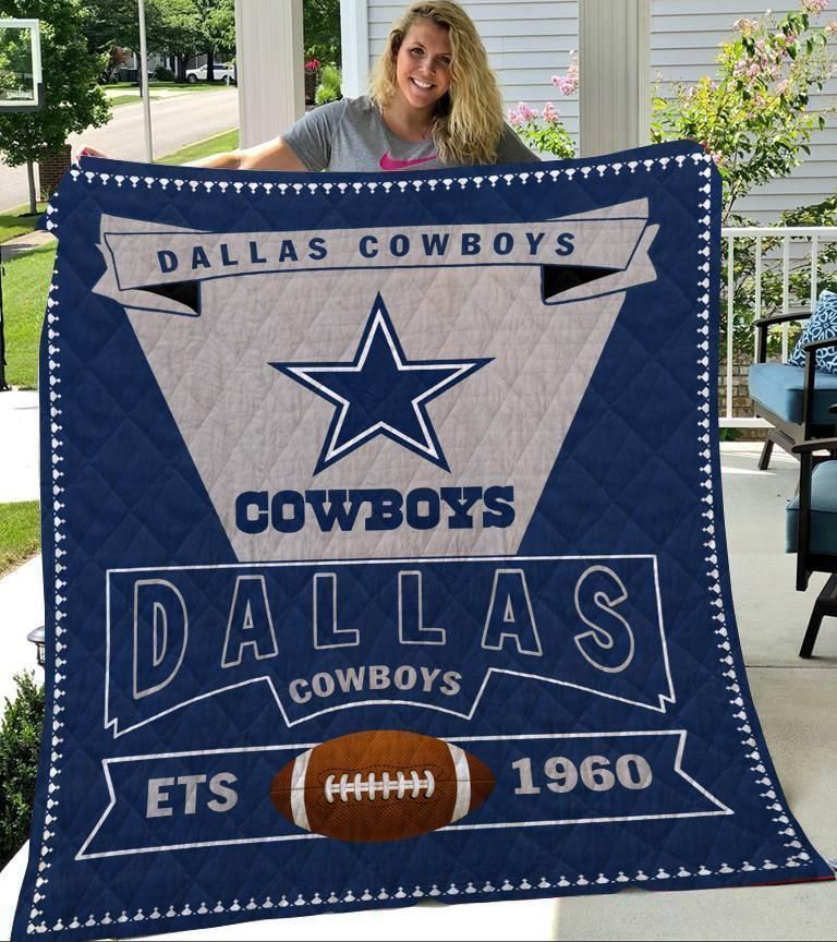 dallas cowboys logo premium quilt lyjpz