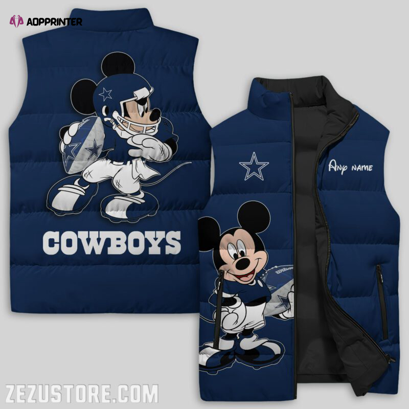 dallas cowboys nfl sleeveless puffer jacket custom for fans spj1380