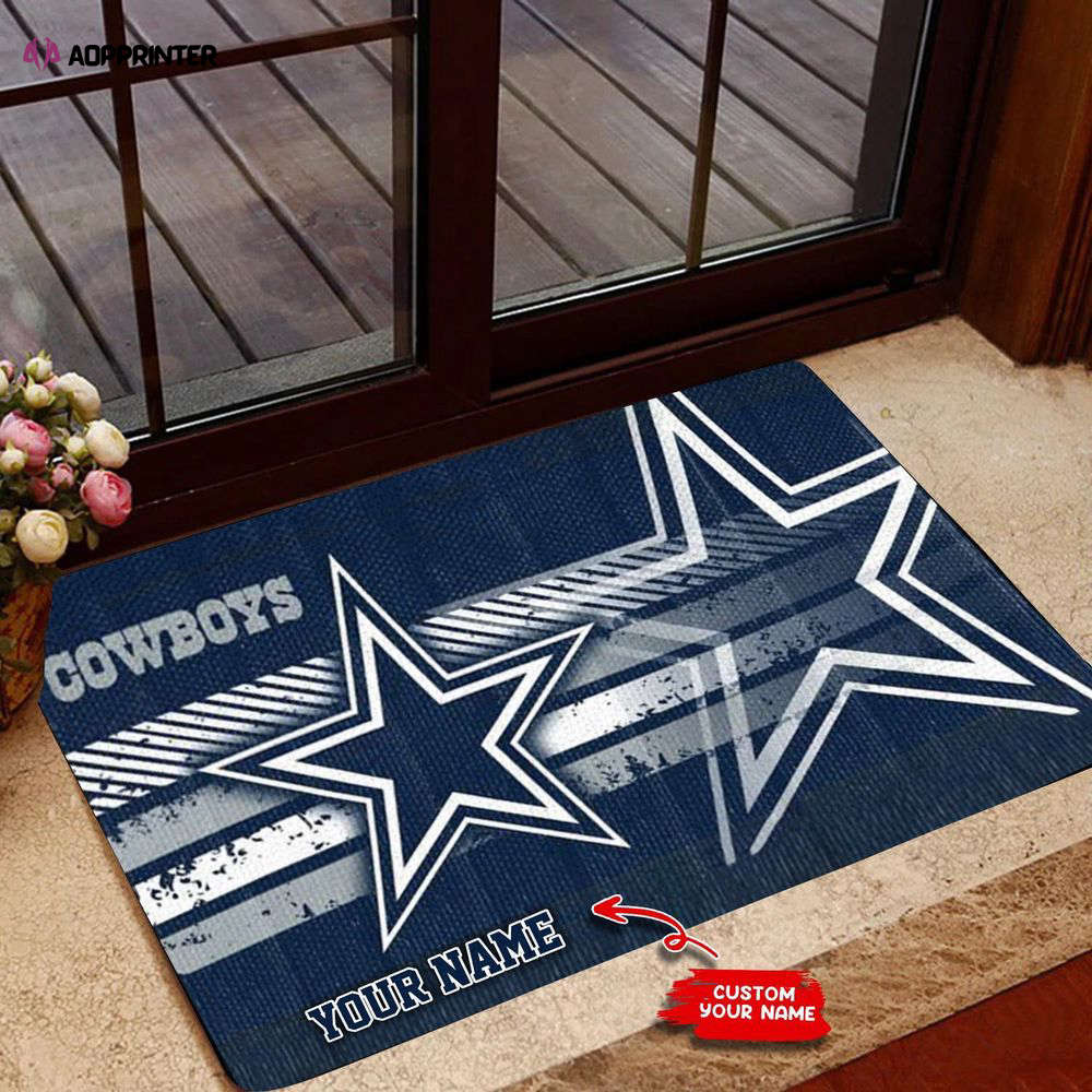 dallas cowboys personalized doormat best gift for home decor 1 1