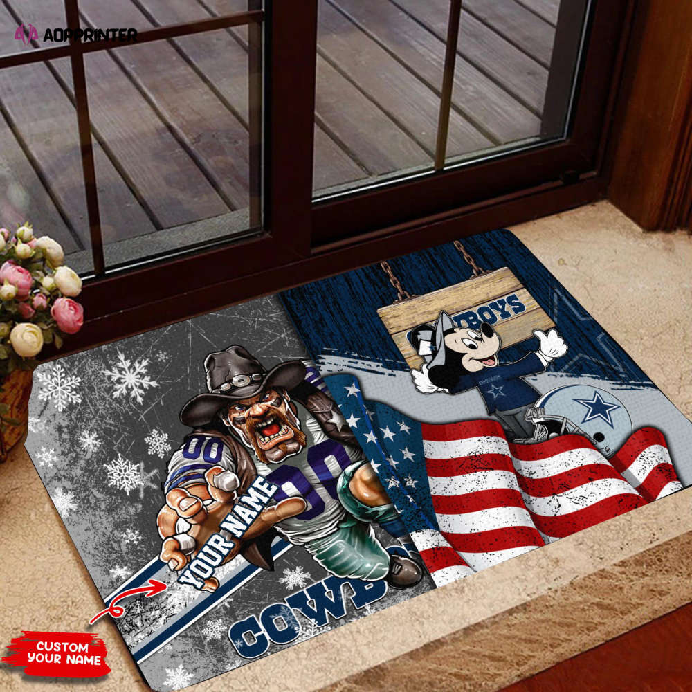 dallas cowboys personalized doormat best gift for home decor 1 2