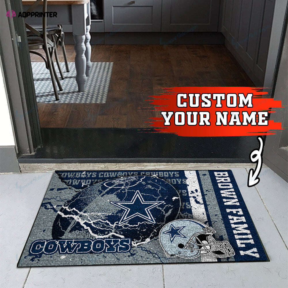 dallas cowboys personalized doormat gift for home decor