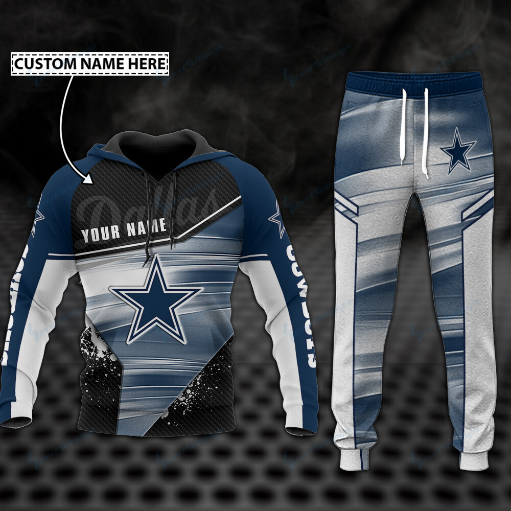 dallas cowboys personalized hoodie and jogger set bg840 mlrfj