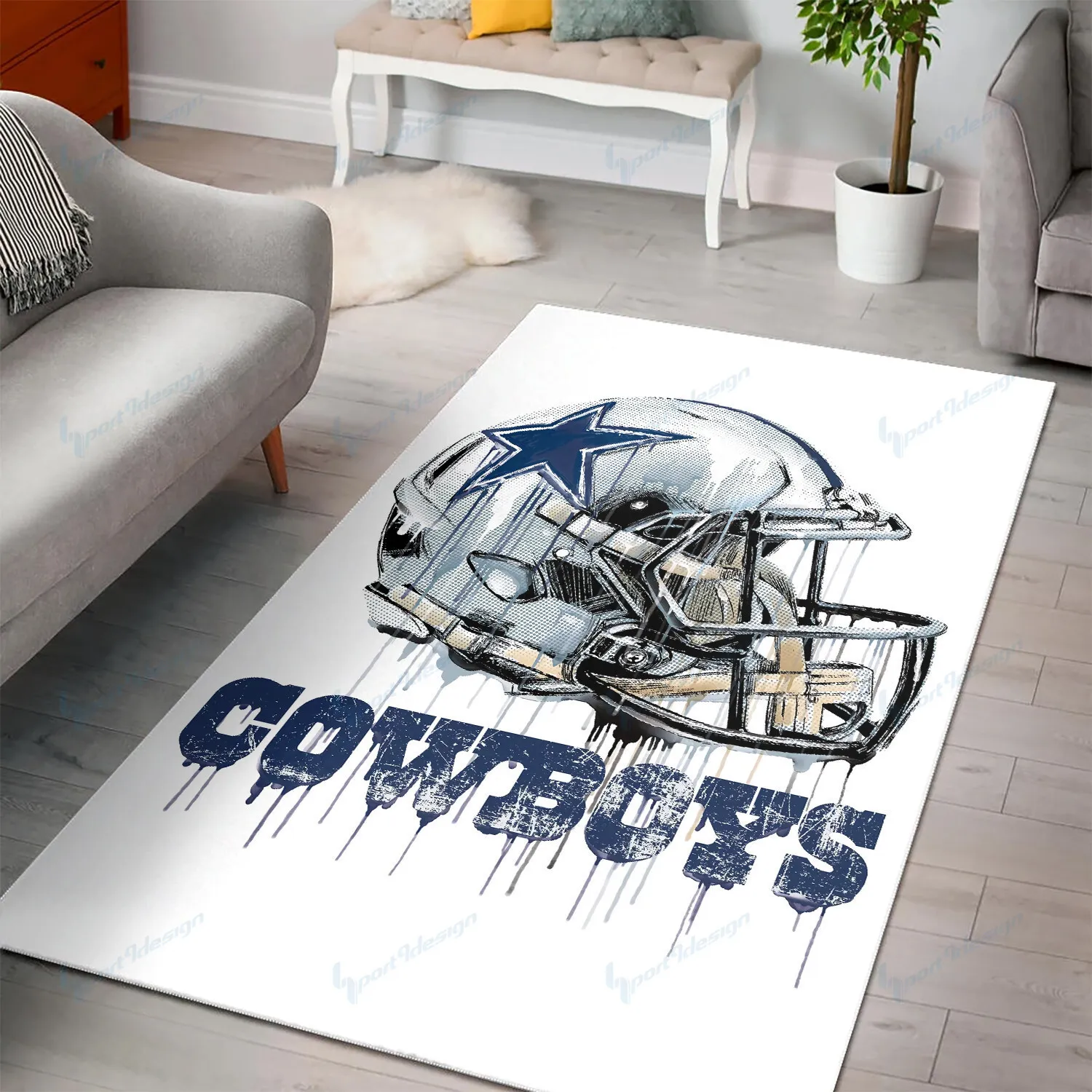 dallas cowboys premium rectangle rug 1 fnibn