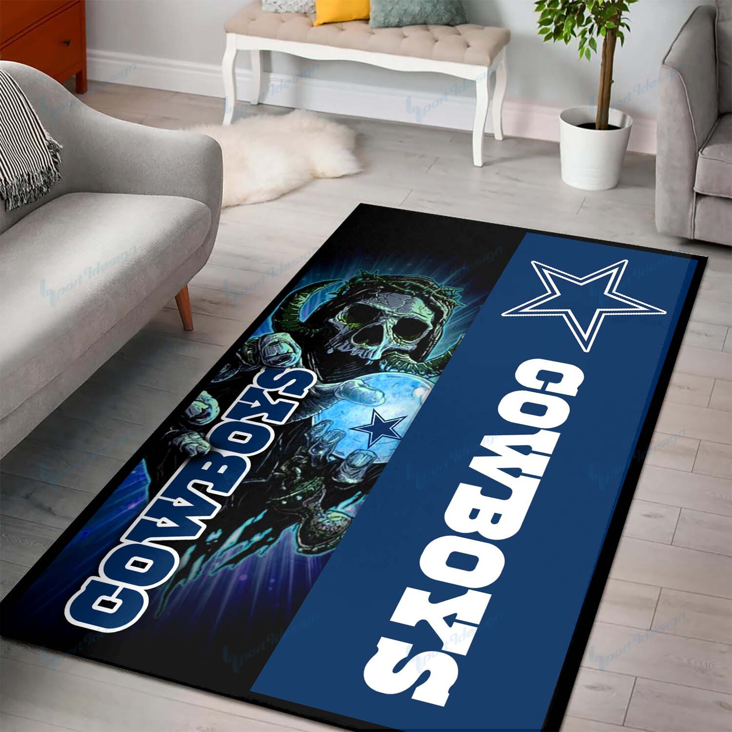 dallas cowboys premium rectangle rug 11 fbmt6