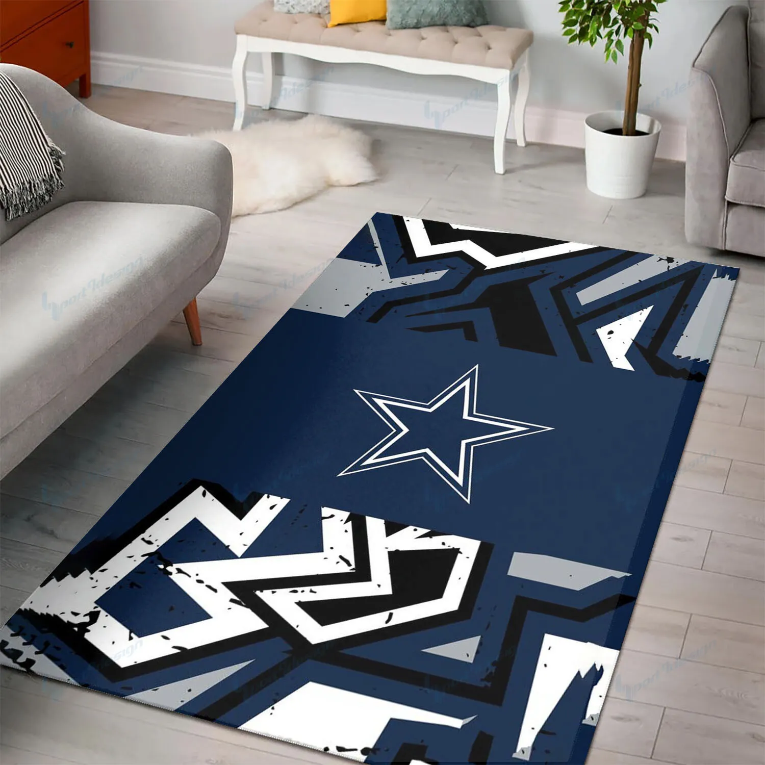 dallas cowboys premium rectangle rug 5 p5jcy