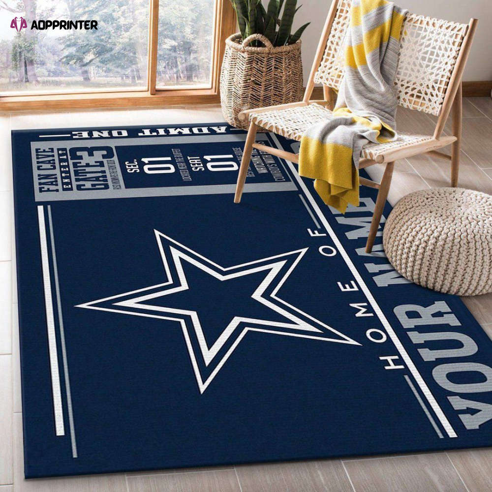 dallas cowboys rug living room floor decor fan gifts 101