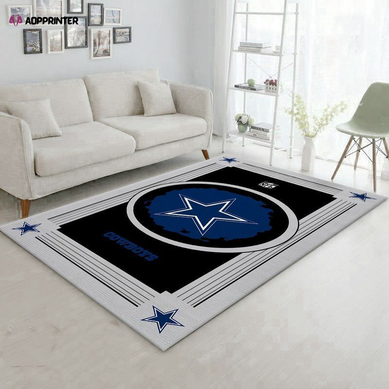 dallas cowboys rug living room floor decor fan gifts 123